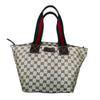 GUCCI GG Canvas Tote with Sherry Line Web Straps