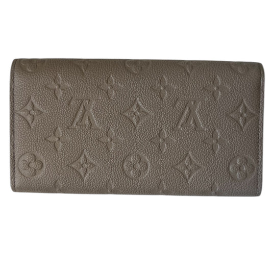 Louise Vuitton Empreinte Leather "Sarah" Wallet - Beige