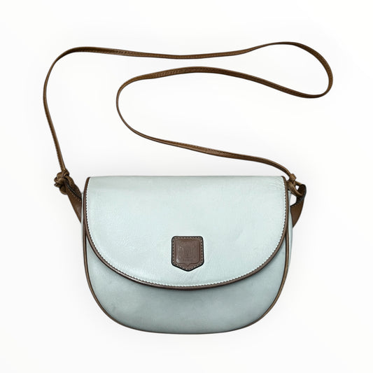 Celine Vintage white/tan leather crossbody bag