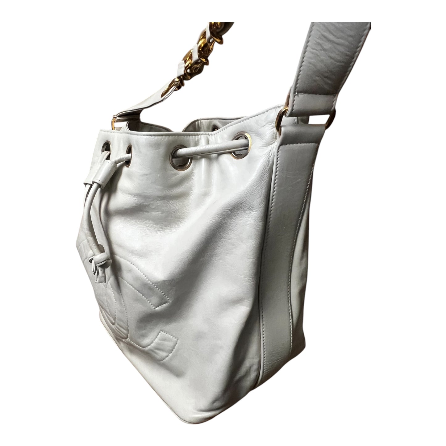Chanel Vintage Drawstring Bucket Shoulder Bag