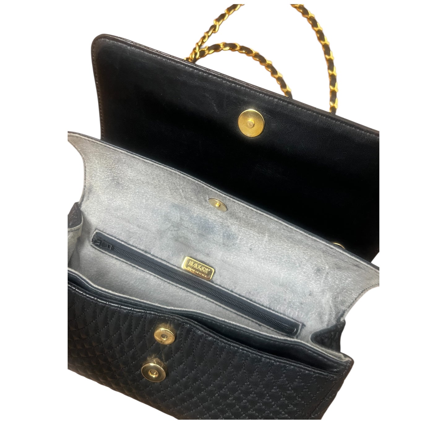 Bally Quilted Double Chain Shoulder Bag