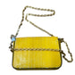 Tory Burch Python Embossed Leather Double Chain Shoulder Bag