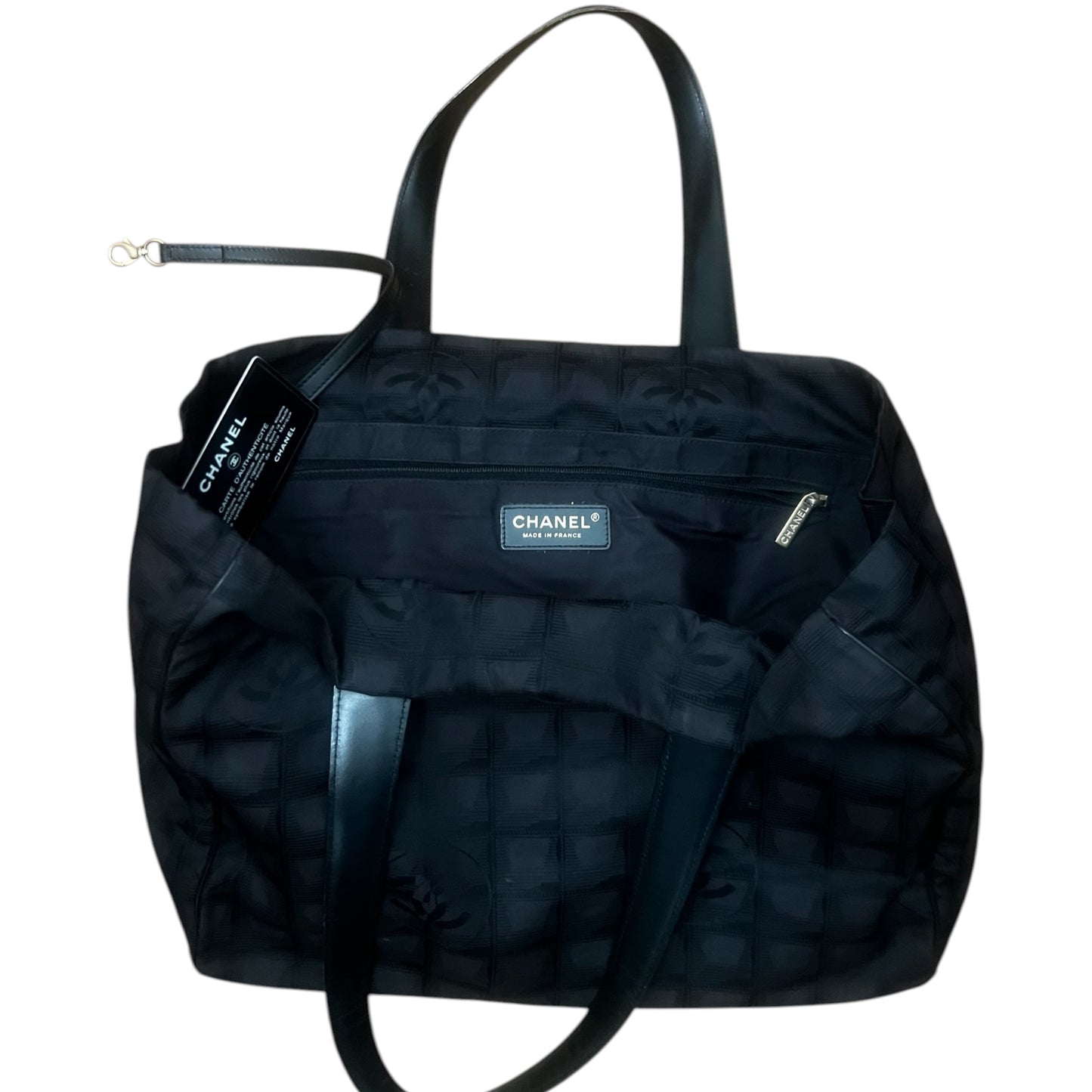 Chanel Black Travel Line CC Tote Bag