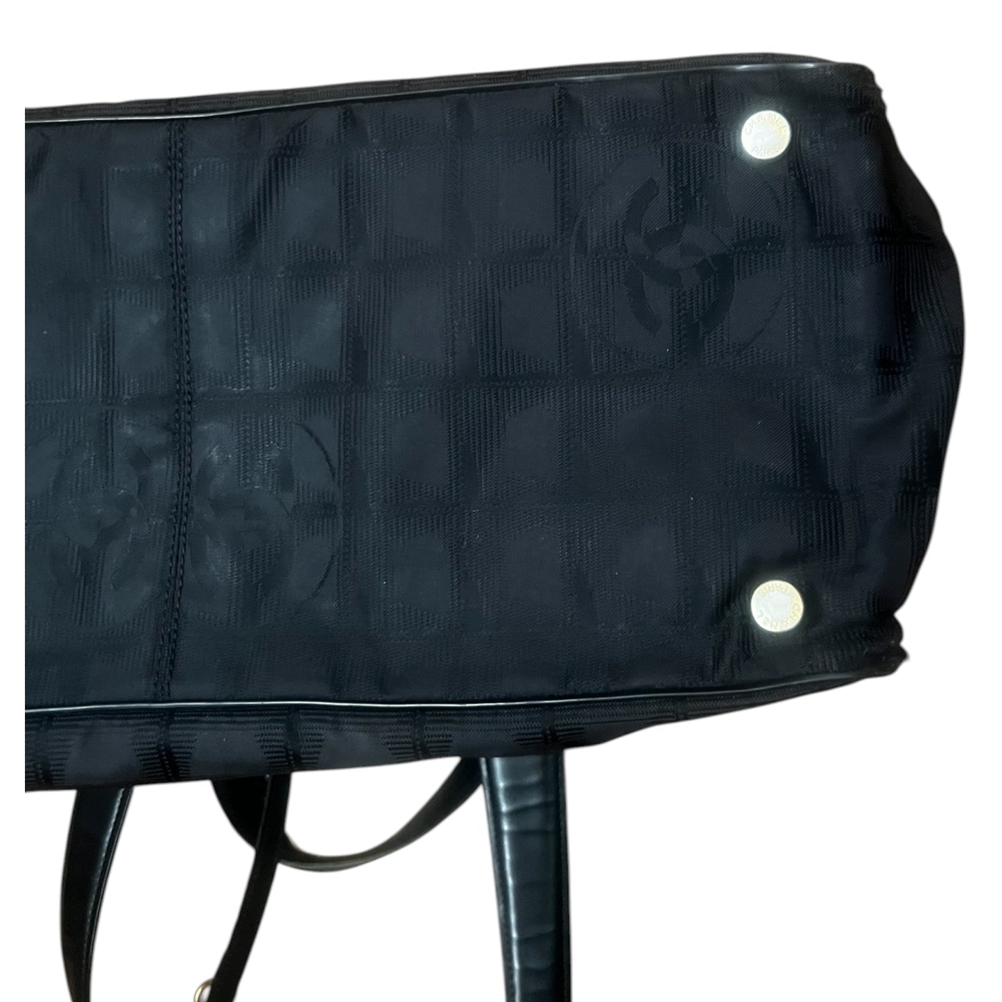 Chanel Black Travel Line CC Tote Bag