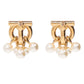Ferragamo Logo Shaped Embellished Stud Earrings