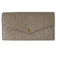 Louise Vuitton Empreinte Leather "Sarah" Wallet - Beige
