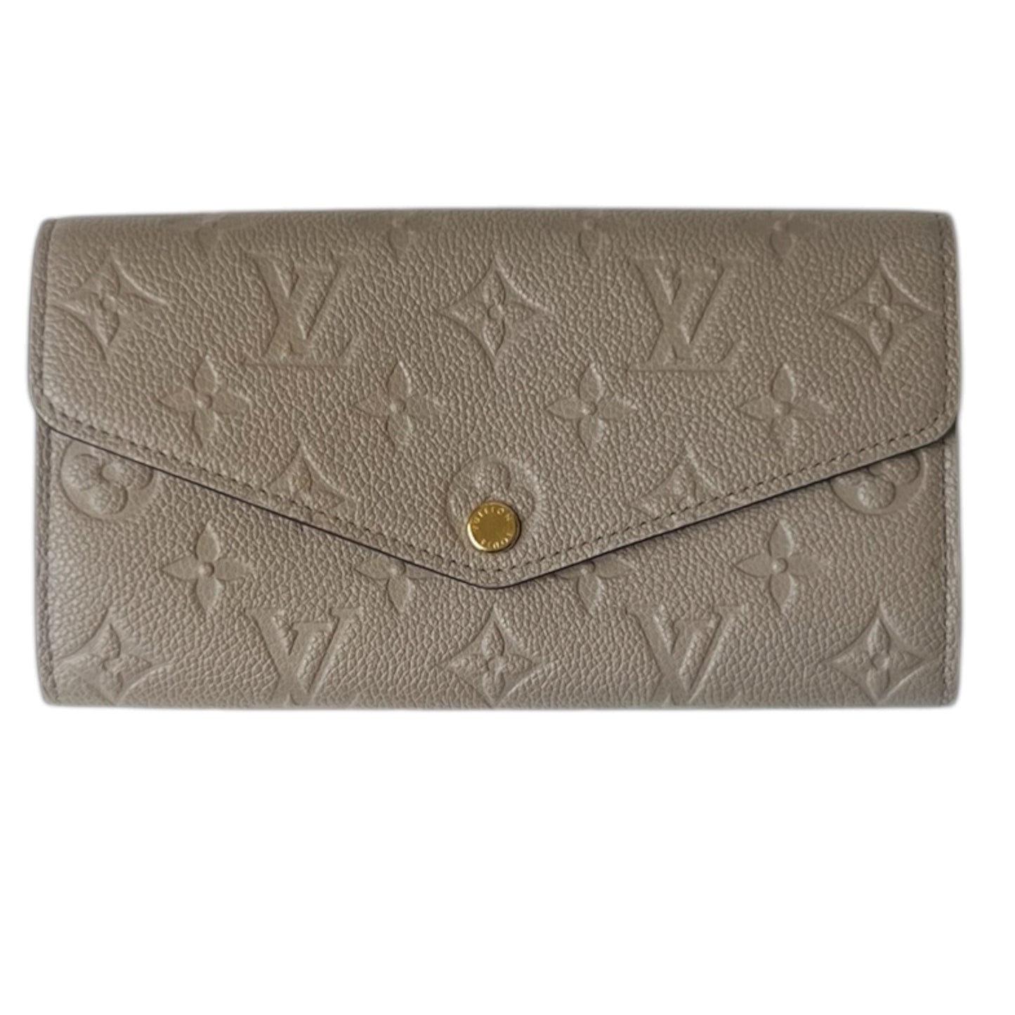 Louise Vuitton Empreinte Leather "Sarah" Wallet - Beige