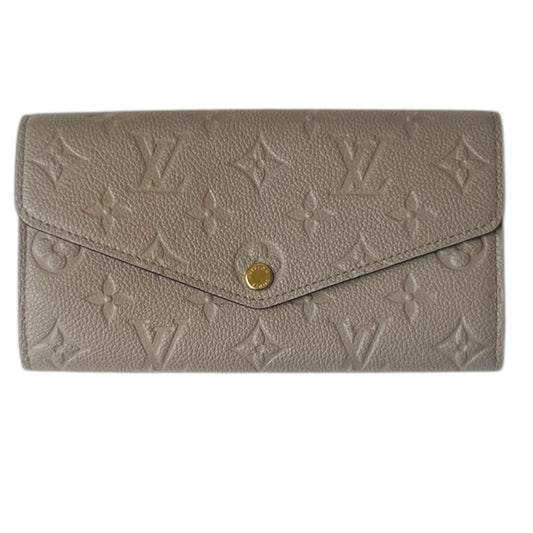 Louise Vuitton Empreinte Leather "Sarah" Wallet - Beige
