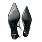 Tony Bianco Black Mesh Slingback Heels
